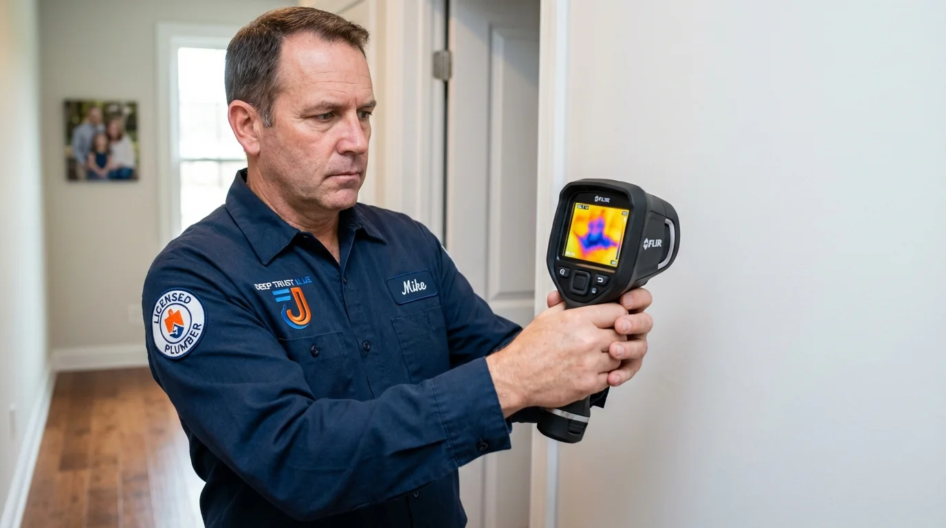 Thermal imaging leak detection by Johns Plumbing LLC in French Settlement